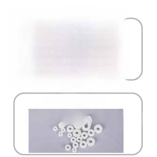 Fluoropolymer Sealing Washer with M8, M10, M12, M14 Screw Holes, White Sealing Gasket