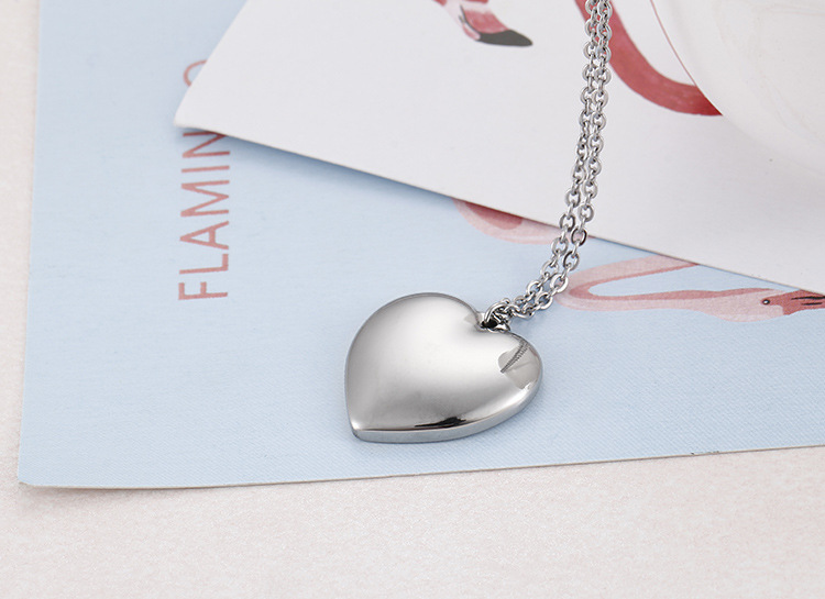 Heart-shaped Necklace Couple Earrings Fashion Titanium Steel Clavicle Necklace Earring Set