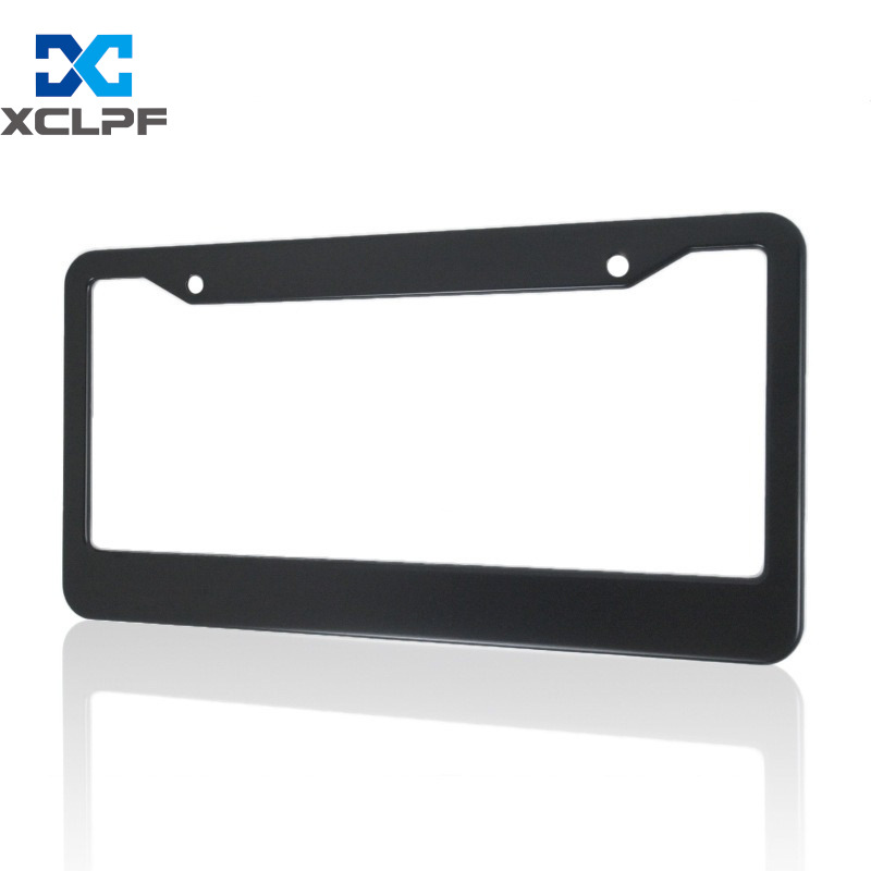 Foreign trade hot selling American standard license plate frame aluminum alloy material black and silver license plate frame multiple craft selection support LOGO