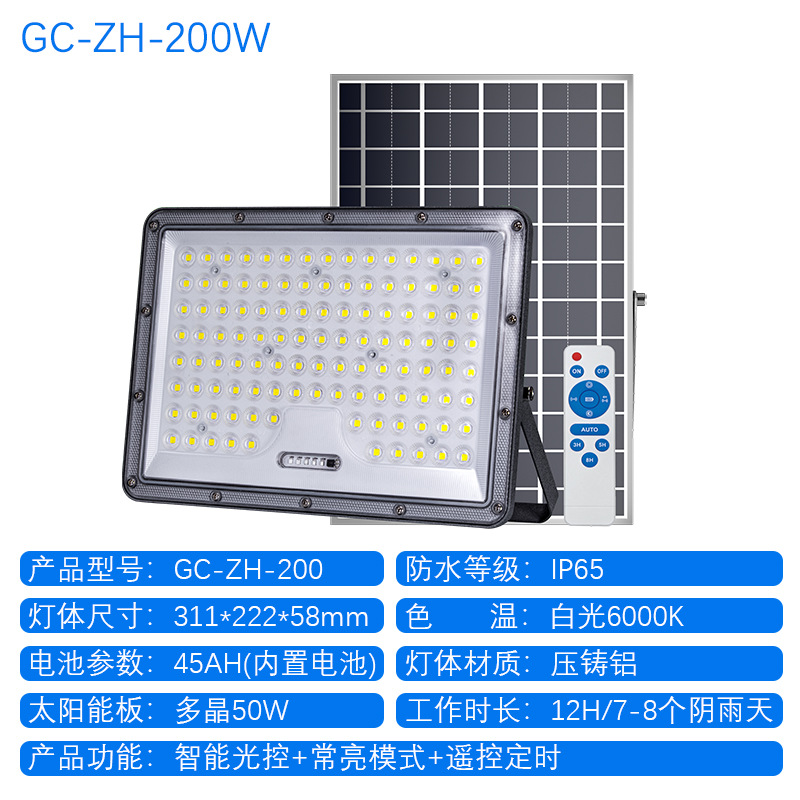 Mayorista transfronterizo luz de proyección de luz de jardín multipotencia ingeniería solar led floodlights
