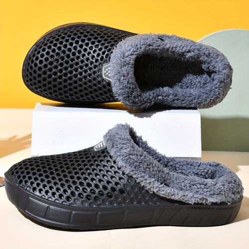 Cozy Plush Lined Winter Clog Slippers Warm Comfortable Non