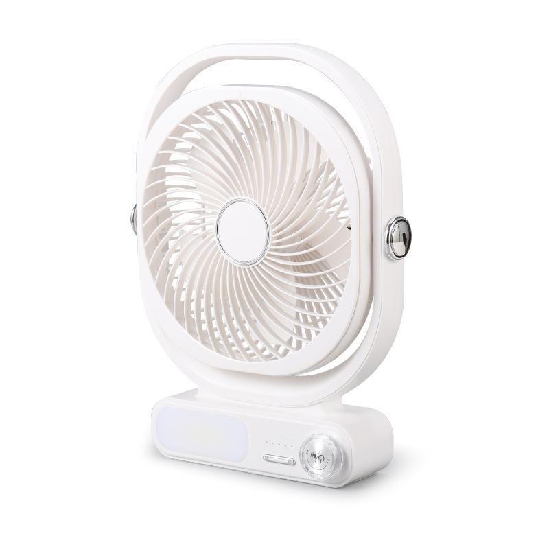 カスタマイズされたロゴクロスボーダーホット販売屋外ソーラー電動ファンデスクトップオフィス低ノイズライト付きファン|undefined