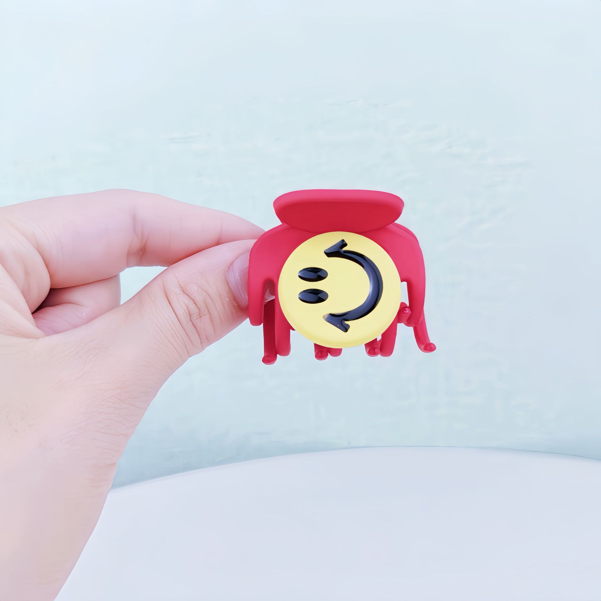 Bebé encantador cara sonriente clip de cola de caballo alto clip de cabello para niños 2026 nuevo clip de cabello para niñas agarradas con dopamina