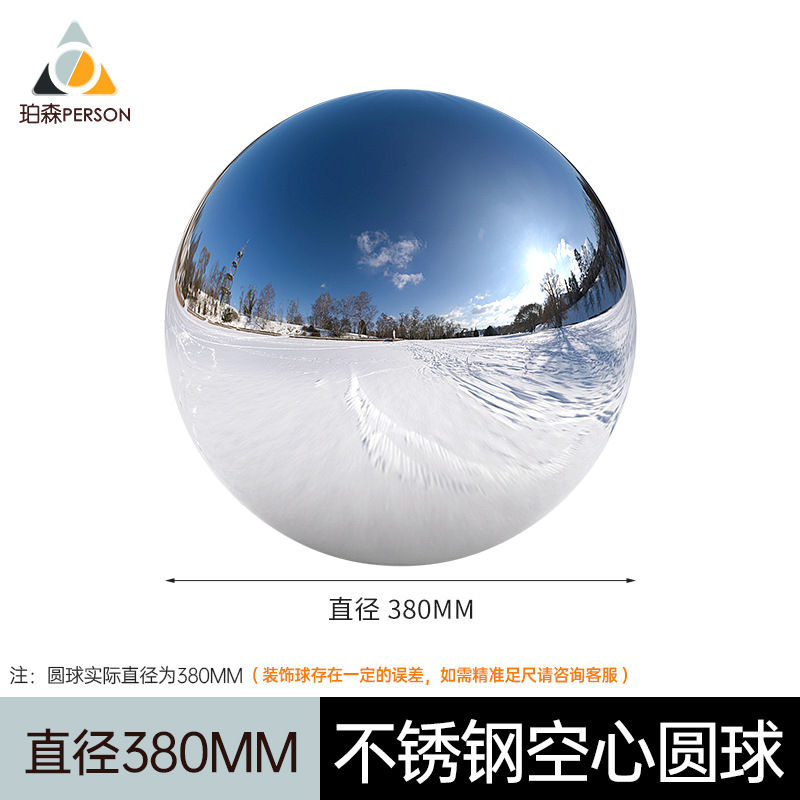 Bola de acero inoxidable bola hueca brillante espejo pared valla ventana decoración BOLA DE Navidad jardín paisaje bola flotante
