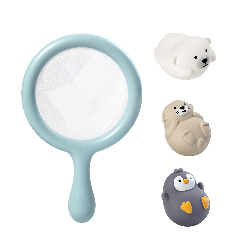 Juego de Pesca para Baño de Bebé de Vinilo, Flotante, para Niños y Bebés