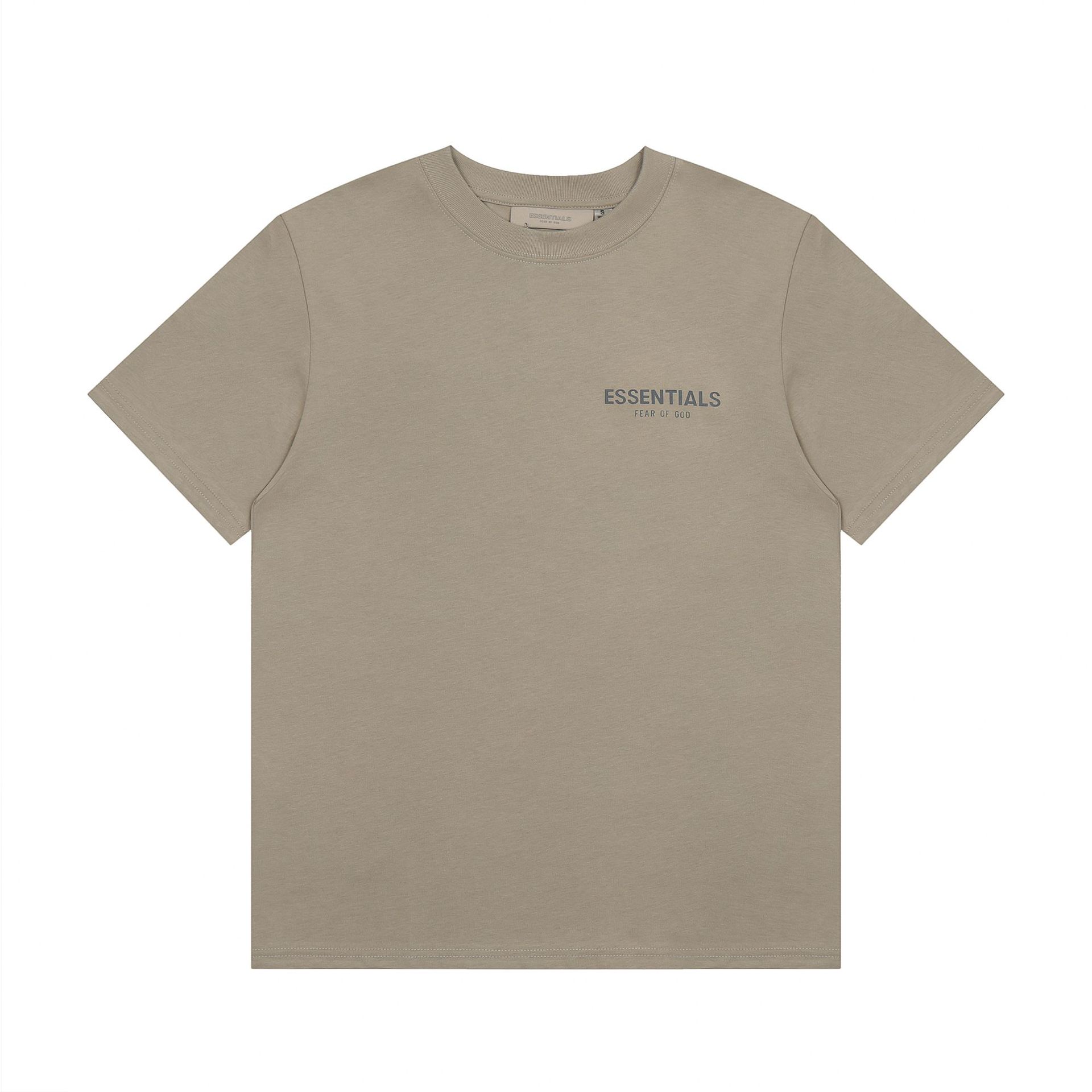 Camiseta de manga corta con estampado de letras pequeñas FOG, reflectante, estilo americano informal, clásica, holgada, cuello redondo, unisex, para parejas, moderna