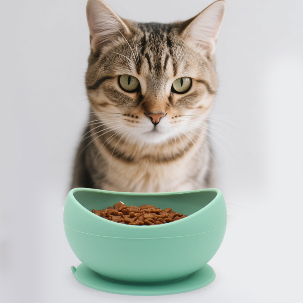 Nuevo cuenco para gatos anti-vuelco con ventosa cuenco para mascotas de silicona cuenco de arroz para gatos cuenco de comida para gatos cuenco para perros utensilios de comida cuenco para cachorros