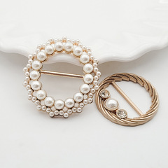Metal Pearl Corner Button Women's T-shirt Knot Button Buckle Ring Silk Scarf Button Japanese Button Windbreaker Belt Decorative Button