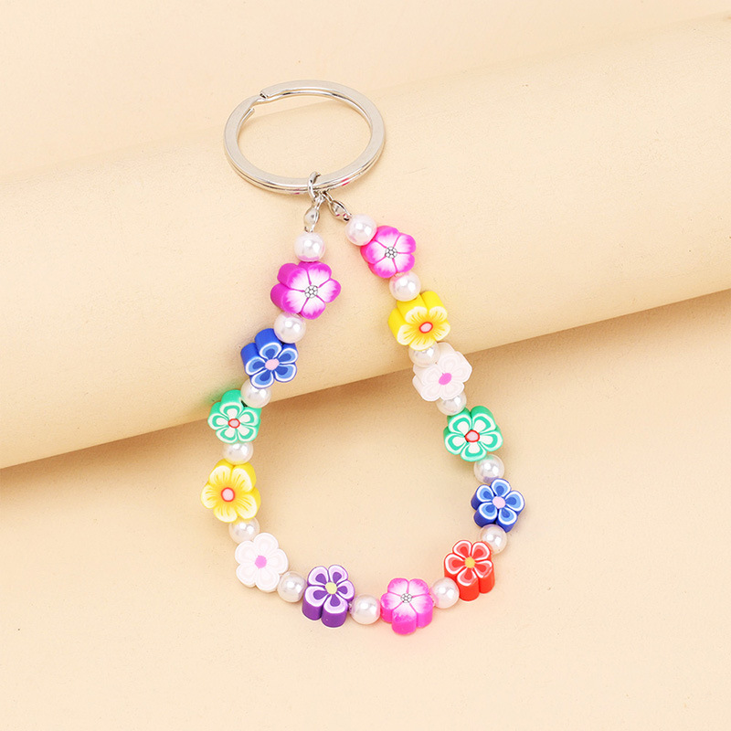 Daily Occasion Sequins, Alloy, Resin Material Cute Letter Sheep Flower Sequins Alloy Resin Keychain