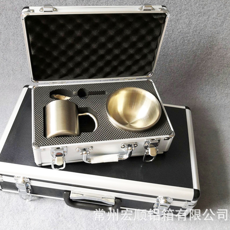 厂家供应户外餐具便携式包装铝合金工具箱 教学玻璃仪器防震铝箱