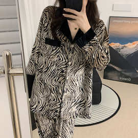 2025秋冬新款睡衣女金钻绒甜美时尚休闲家居服套装