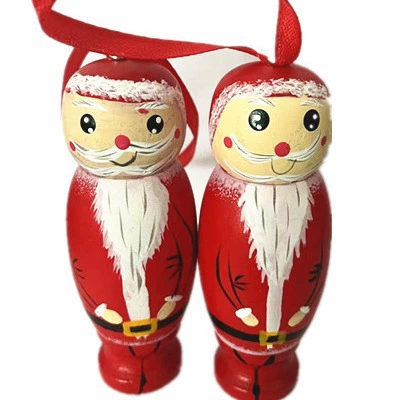 Завод прямой Рождественская кукла Интересный SANTA Клаус кулон независимая станция FUNNY SANTA деревянное ремесло