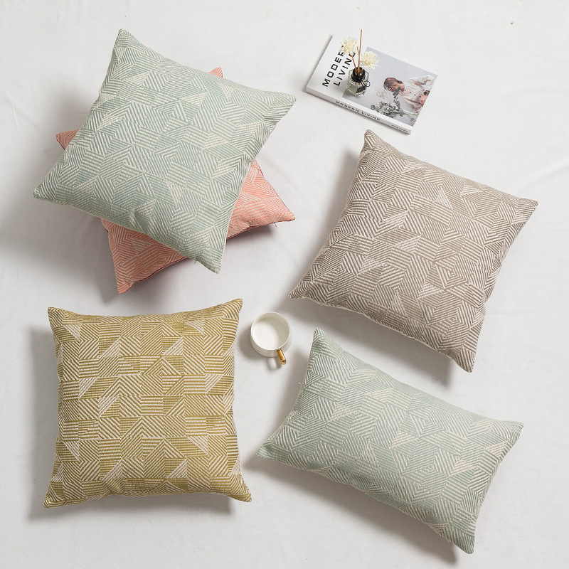 New Polyester Cotton Jacquard Pillow Sofa Cushion Bedside Cushion_voghion.com