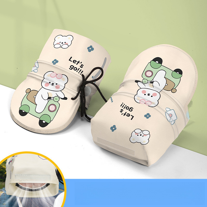 家庭用電気自動車日焼け防止手袋夏の新しいオートバイハンドガードサンシェード防水防風ハンドルバーカバー卸売|undefined