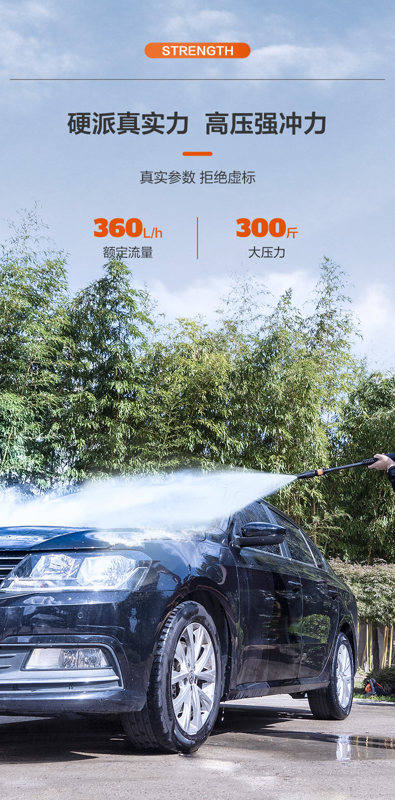 Yili Car Washing Machine Household 5630 Water Pump High Pressure Cleaning Machine Portable Water Gun High Power Car Brushing Car Washing Artifact Grab