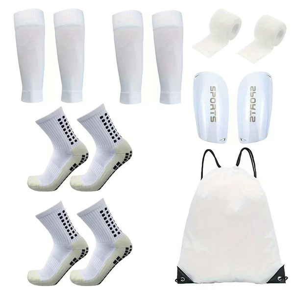 Cross-Border 7-Piece Football Equipment Temu Xiyin Football Socks + Leg Covers + Shin Pads + Bandages + Backpack