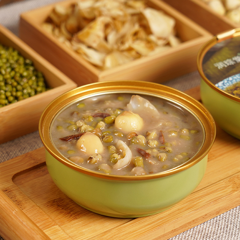 潤城堂みかんの皮と蓮の実緑豆ペースト 185 グラム * 8 ボウルすぐに食べられる卸売インスタント粥広東風グループ購入デザート|undefined