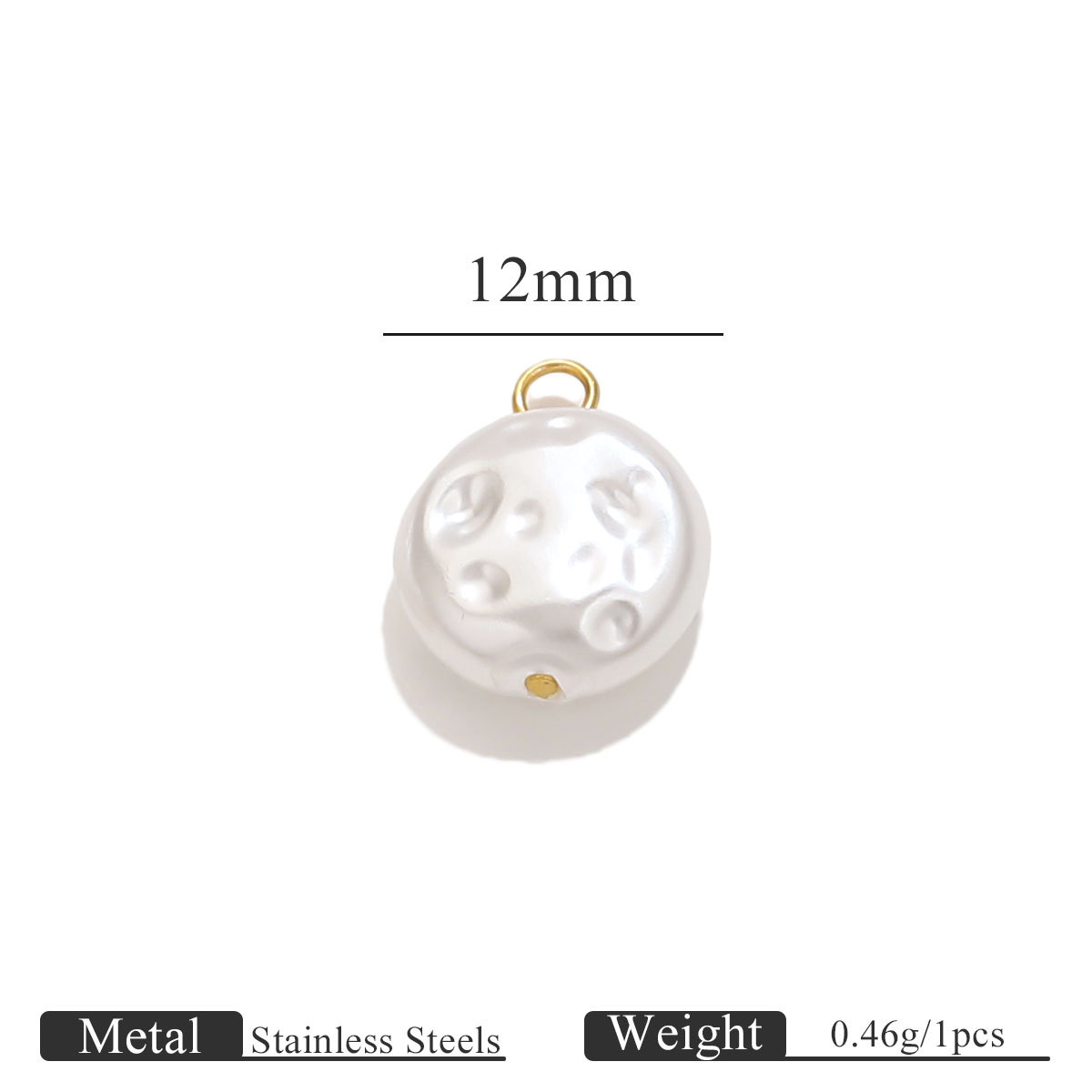 Acero inoxidable imitación de perlas colgantes DIY joyería hecha a mano cuentas pendientes de bola pulseras accesorios joyería al por mayor