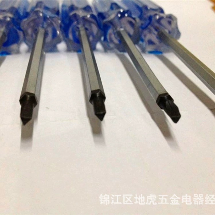 Manufacturer supply the positive triangle screwdriver batch flat -headed triangular screwdriver band magnetic hair black insert board supporting
