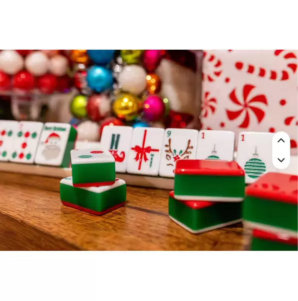 New Acrylic Red Luxury Christmas American-Style Mahjong Cross-Border American-Style Outdoor Hand-Played American-Style Mahjong Tiles Wholesale
