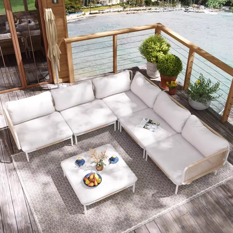Sofá al aire libre patio villa de alta calidad seda