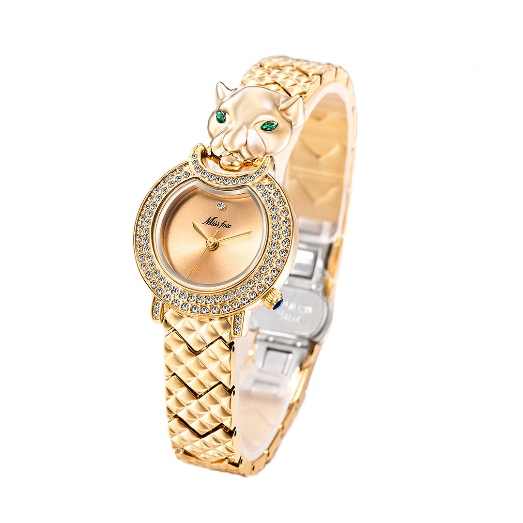MISS FOX reloj de mujer diseño de productos genuinos leopardo pequeño dial reloj de pulsera reloj de cuarzo de moda de mujer de moda