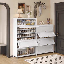 钢制鞋柜家用门口入户玄关一体收纳柜防尘翻盖储物柜大容量鞋架子