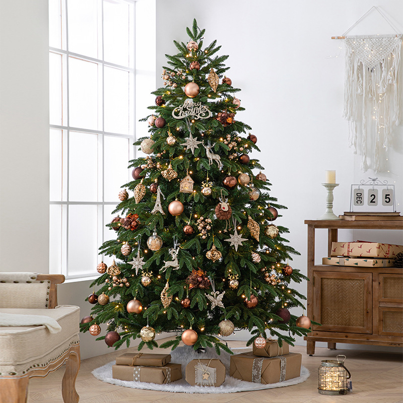 Árbol de Navidad grande de lujo con decoración navideña encriptada, juego de 1.5/1.8/2.1 metros, adornos navideños al por mayor