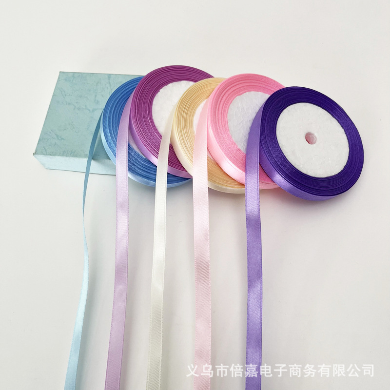 220 M 0.6CM 리본 문자열 꽃 활 리본 도매 DIY 선물 리본 포장 리본
