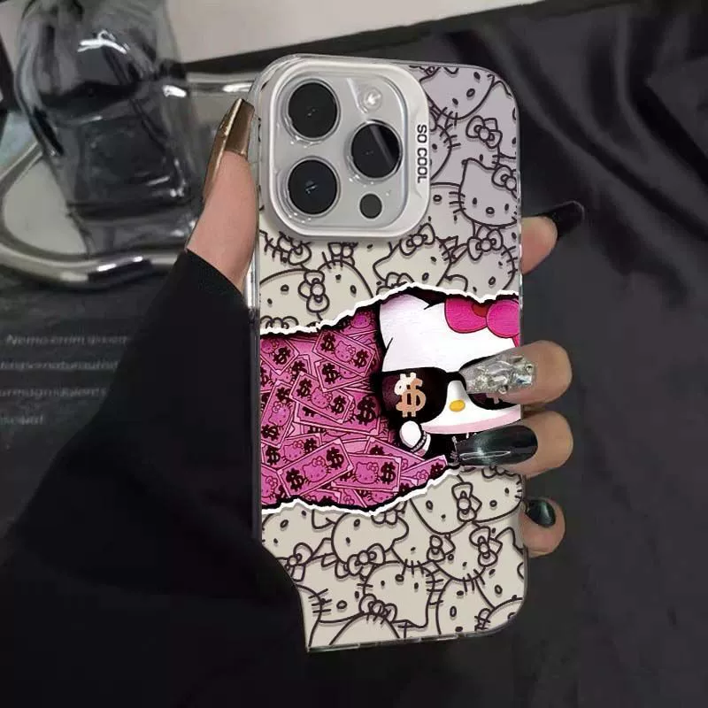 Apple, совместимые солнечные очки, iPhone17, чехол с мультяшным милым дизайном, 17promax, 16, 14, защита от падений, (торговля через границу)