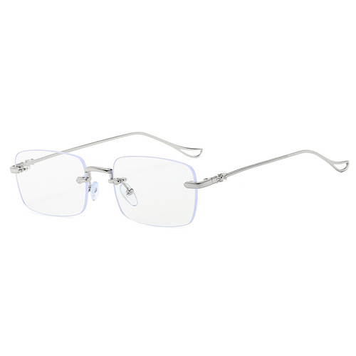 Jet 3519 new small frame myopia glasses metal marine sunglasses small square frame frameless simple sunglasses