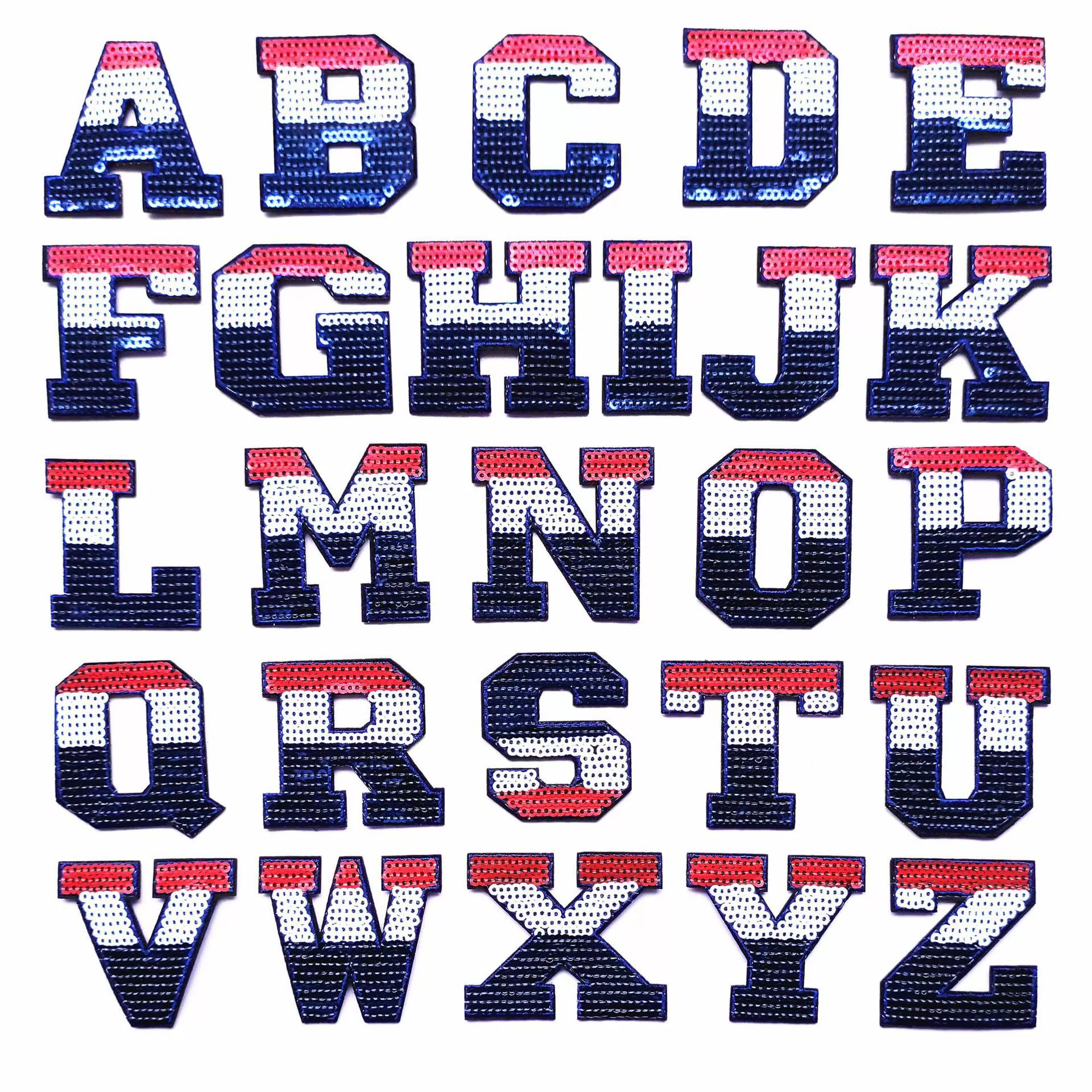 [Переведено] Alphabet Embroidery Patches (Yongxin) 26-Letter Set, Iron-on Fabric Letters, Multi-Color Options