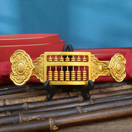 黄铜实心铜算盘黄铜如意算盘摆件家居装饰品办公室工艺品创意礼品