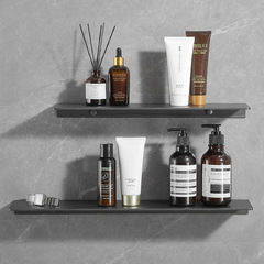 Bathroom Sanitary Ware Shelf Gun Gray Double Tray Wall Mounted Shower Room Washing Table Storage Rack