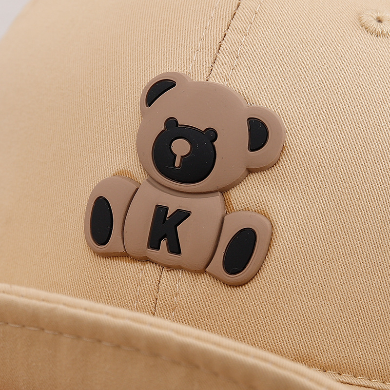 1-3 Sombreros infantiles primavera y otoño delgados bebés Inglés sombrero de béisbol de protección solar gorra de boca de pato para niños coreanos