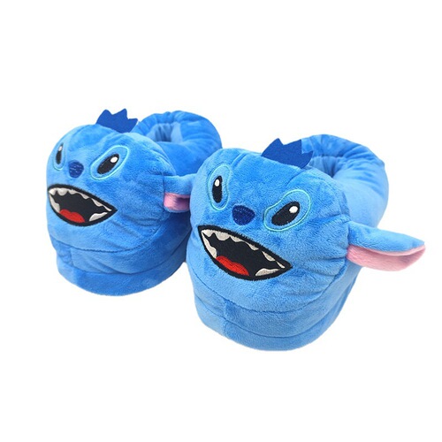 Interstellar Baby Stitch Plush Home Slippers, Anime Full Coverage, Home Interior Warming Cotton Slippers
