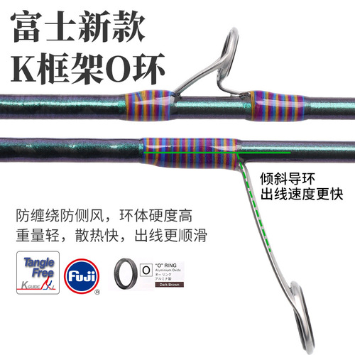 Micro-luya rod, horse mouth rod, fishing rod, UL Fuji FUJI guide ring, carbon single rod, white stripe, tipped fishing rod, fishing rod