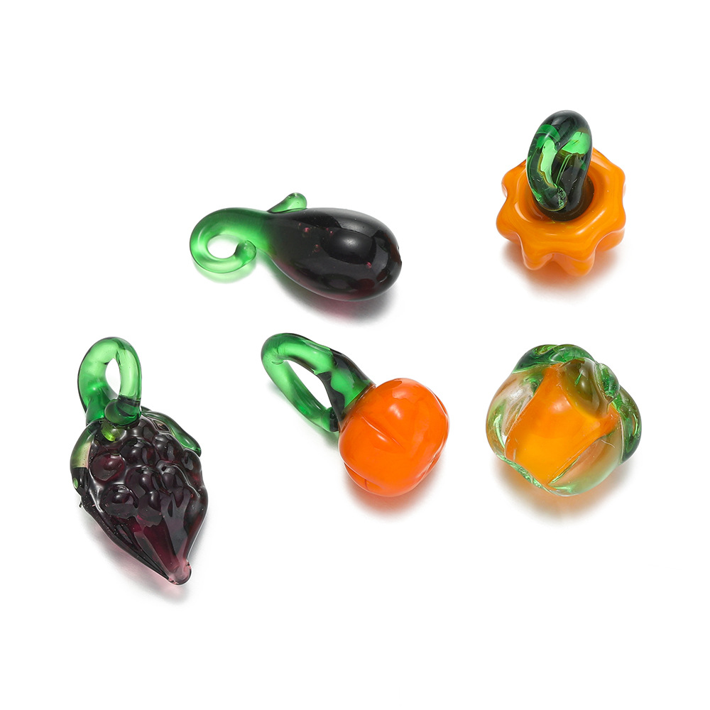2 PCS/Package 12 * 19mm 8.5*19mm 9.5*25mm Glass Fruit Vegetable Pendant display picture 9