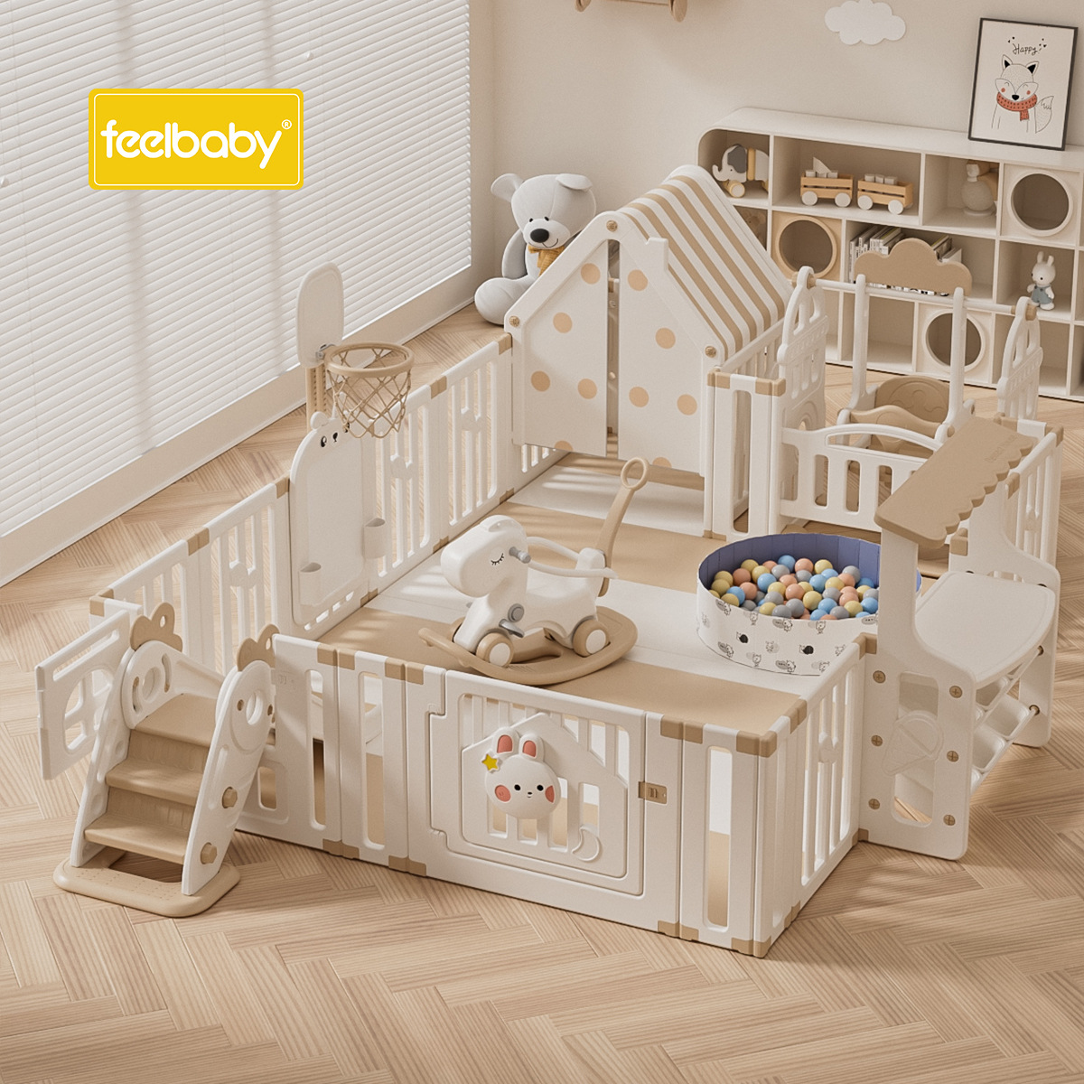 Fence, guardrail, baby safety fence, indoor living room crawling safety barrier, baby room home use crawling mat, children's play fence