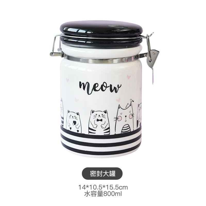 Fábrica directa de nuevos tanques de almacenamiento de cerámica fresca, una serie de tanques de almacenamiento de tanques de sellado para gatos, Amazon.