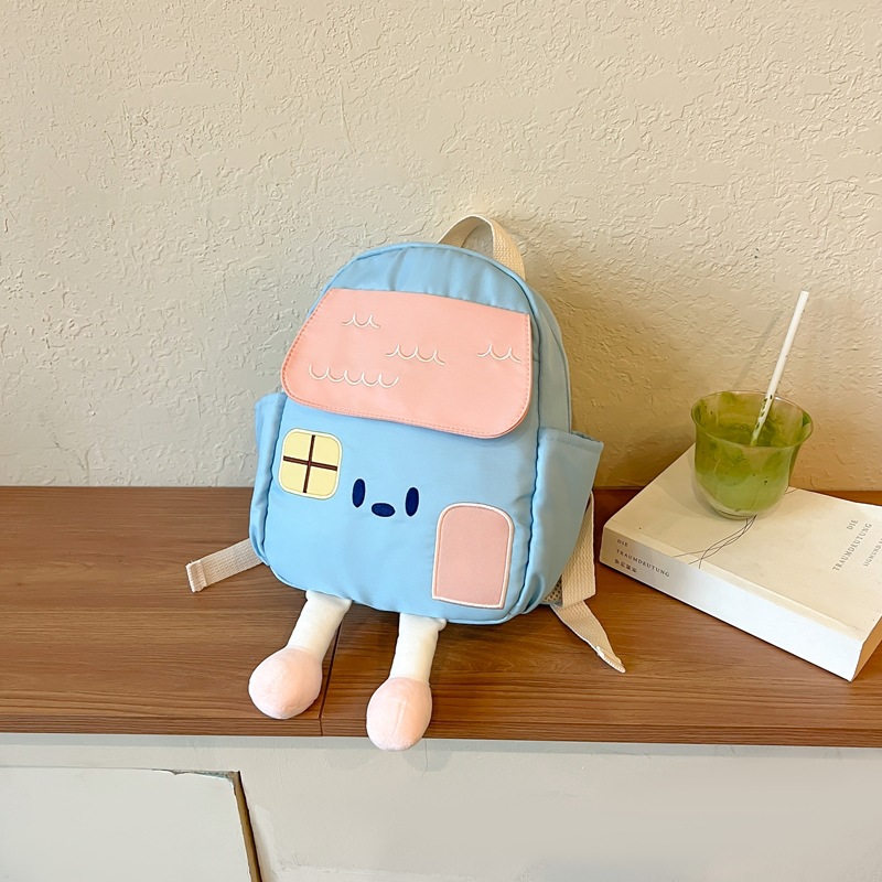 Mochila de dibujos animados para niños y niñas encantadora casa pequeña mochila escolar para estudiantes de jardín de infantes 2024 nuevo comercio exterior mochila infantil