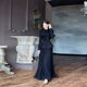 2025 Europe and America Amazon cross-border foreign trade women's temperament v-neck single-breasted fashion long sleeve pleated skirt suit