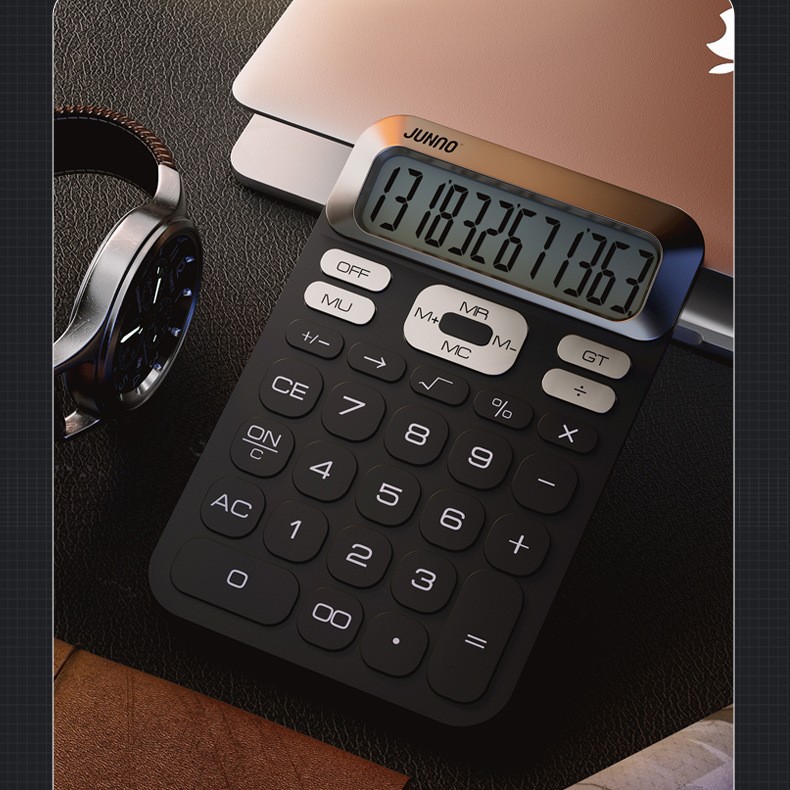 JN-901 de oro de alta apariencia Luz de lujo ultra-Delgado simple moda multi-funcional multi-escenario aplicación calculadora Venta caliente