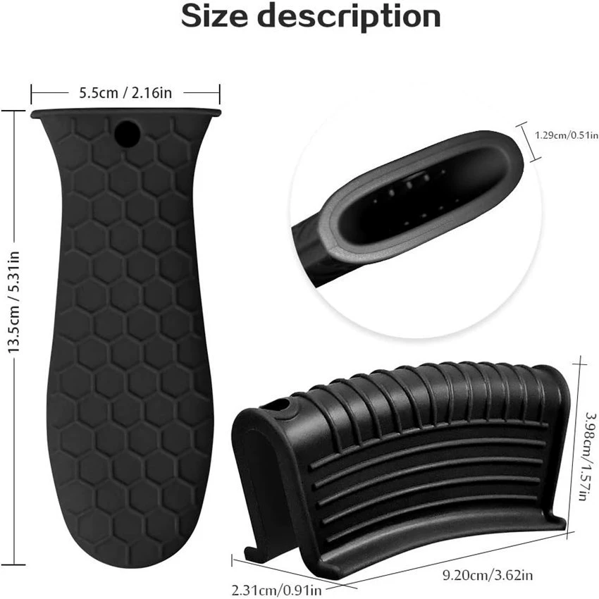 Silicone non-slip handle, removable set, anti-scald