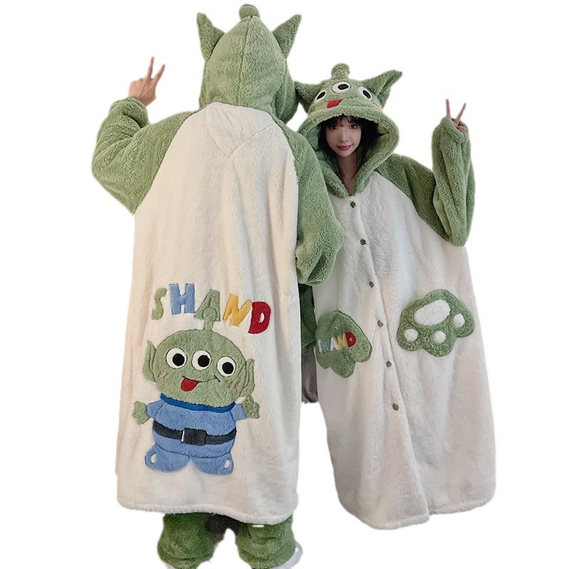 Fabricantes de parejas pijamas otoño invierno coral fellas hombres y mujeres fellas de dibujos animados más ropa de casa fellas pijamas parejas