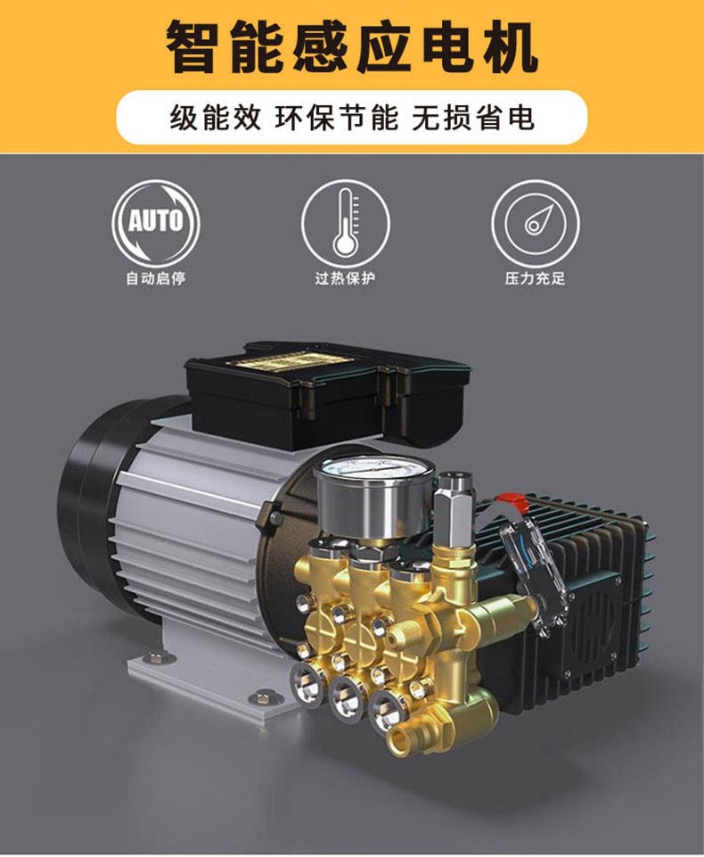 Black Cat High-Pressure High-Power Car Washing Machine 380V Industrial Cleaning Machine 220V Household Farm Commercial Car Washing Tool