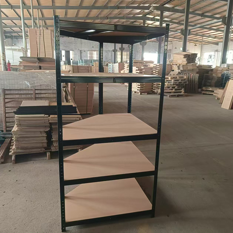 Estante de almacenamiento de almacenamiento de la fábrica de origen estante de metal multi-especificación multicapa de tablero de madera libre estante de almacenamiento estratificado