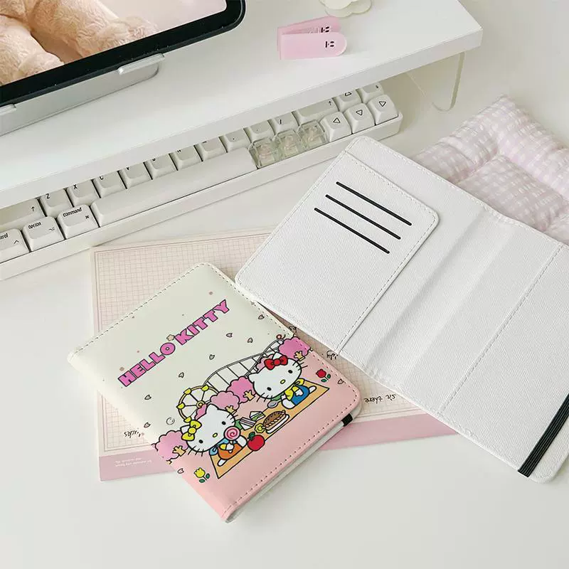 Санрио, hello kitty, чехол для паспорта в мультяшном стиле, универсальный защитный чехол, держатель карт для путешествий, портативная система хранения