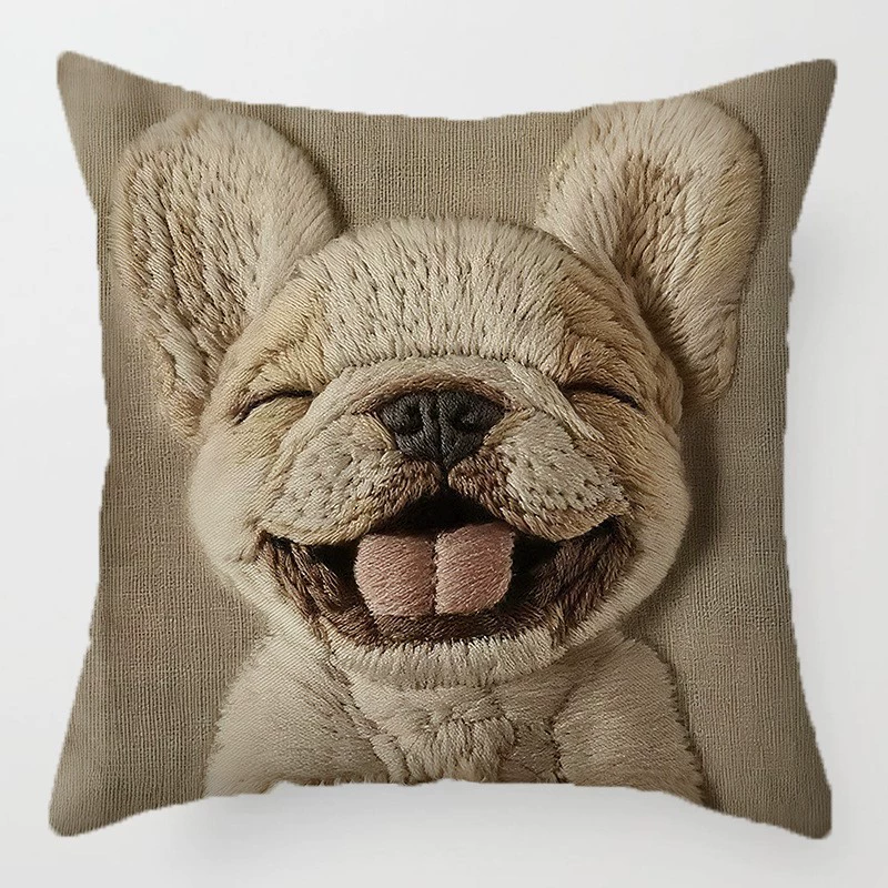Pillow, plush pillowcase, cute sofa with animals, (Cross-border trading)