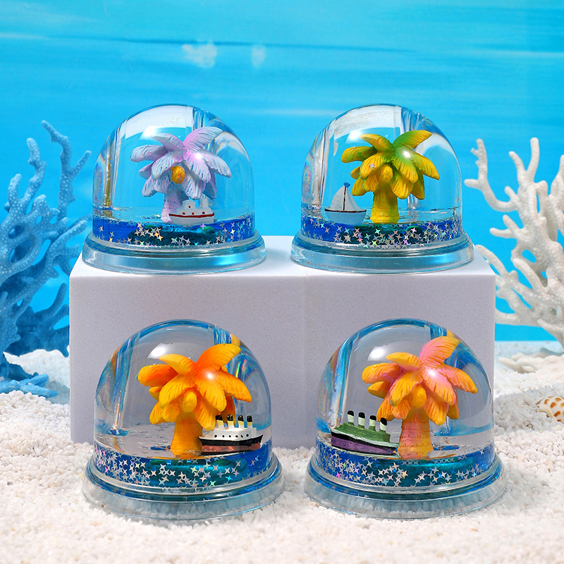 Muchos nuevos cocos creativos series de escritorio marino Wenchuang en aceite descomprimido pequeños adornos esponjas conmemorativas pequeños regalos